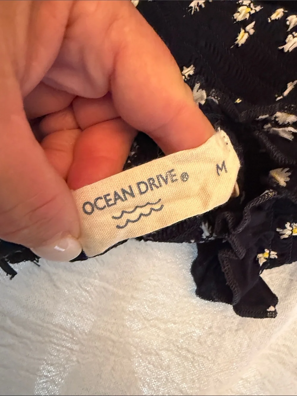 Black Daisy Smocked Button-Front Cami Top